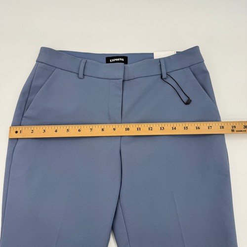 New EXPRESS Columnist Mid Raise Barely Boot Pant Size 8R Blue Business Casual - Bild 8 von 11