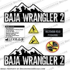 Fits Baja Wrangler 2 BA400 Pride Mobility Scooter Decals