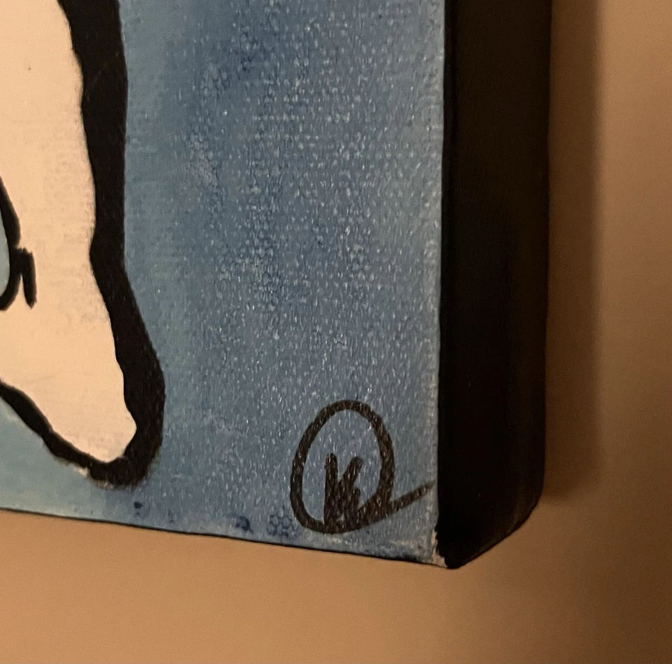 Pintura Original, 20 x 10, Pintura en Aerosol Acuarela City Guy, Arte LGBT Artista Gay Foto 3 de 4