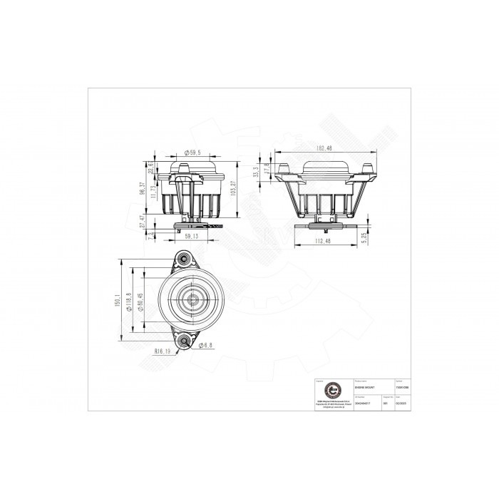 Support moteur anti-vibration Mercedes CLS et A2042400917 rigide