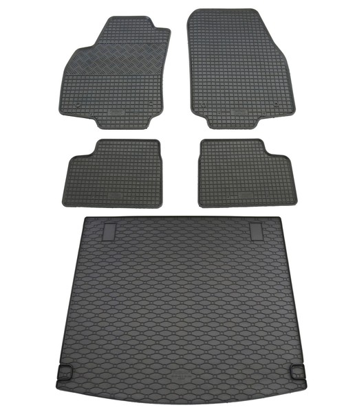 Gummi FußMatten Kofferraumwanne FüR Opel Astra H Kombi 2005- Set Gummimatten-image