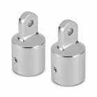 2PCS 316 Stainless Steel Eye End Cap Bimini Top Fitting / Hardware For 7/8" Pipe