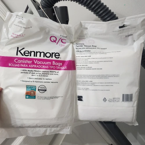 Kenmore Purple Progressive 116 Canister Vacuum HEPA Filter Comple Fittings & Bag - Picture 10 of 24