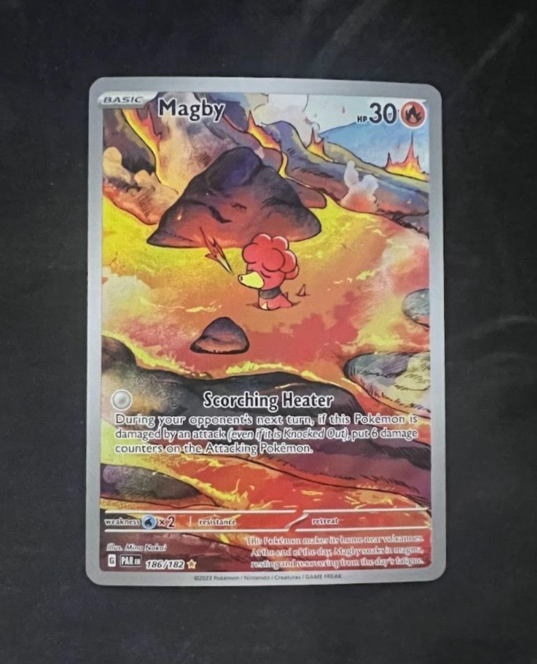 Magby 186/182 Scarlet & Violet Paradox Rift Pokemon Card NM Pack Fresh
