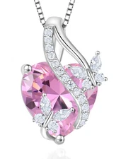 Butterfly Necklaces for Women Sterling Silver Infinity Heart Pendant Created ...