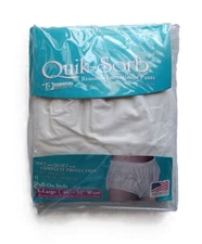 Quik-Sorb Pull-On Reusable Incontinent Pants Extra Large New In Package #A