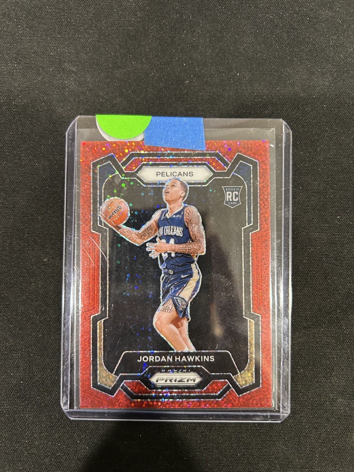 2023 Panini Prizm Jordan Hawkins Red Sparkle SSP #130 Pelicans Rookie