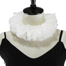 Women Retro Layered Ruffled Lace Fake Collar Renaissance Neck Ruff Tulle Choker