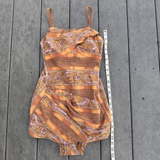 Vintage 1950's Rose Marie Reid Patterned Bathing Suit