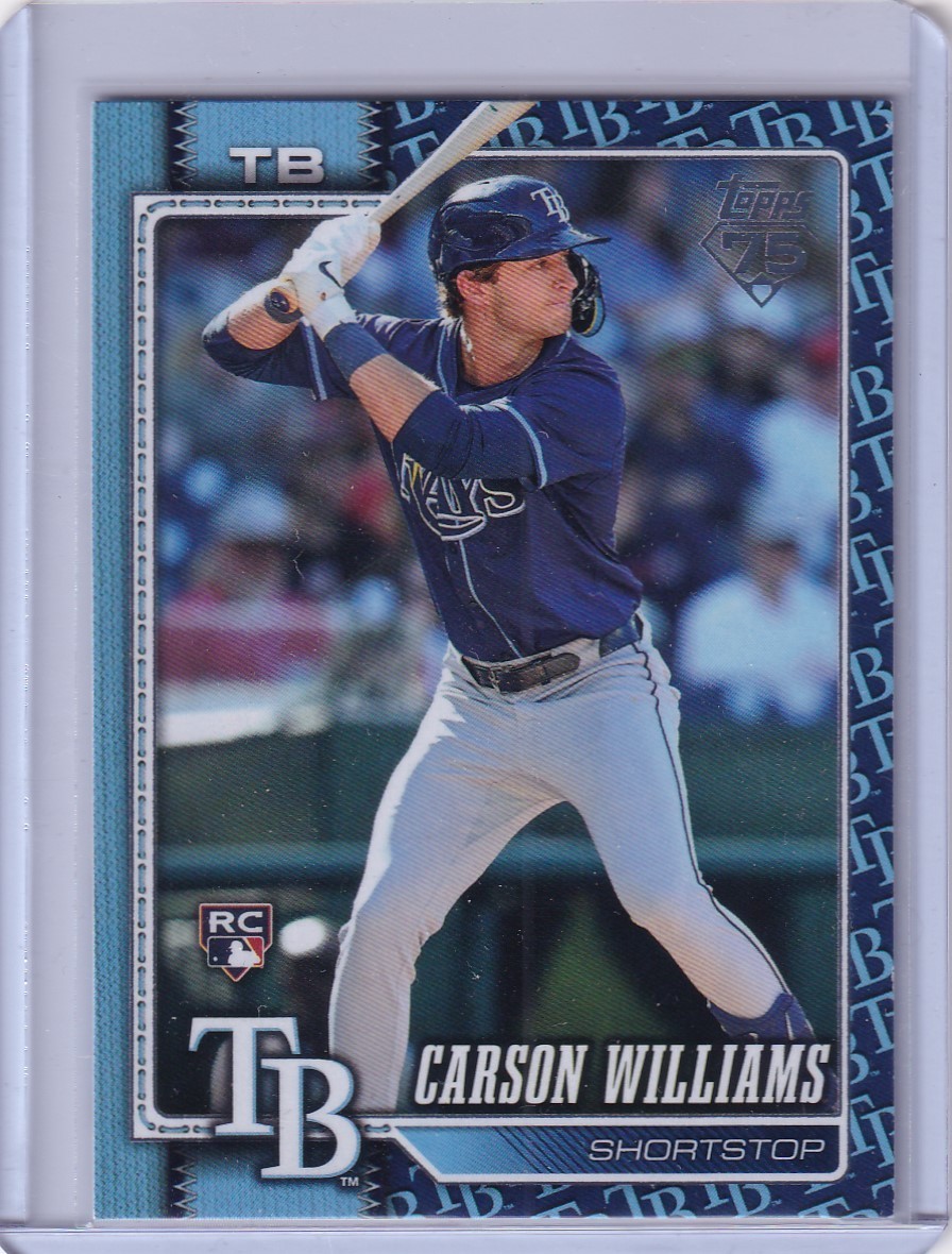 2026 Topps Series 1 Carson Williams #25 Team Color Border (RC) Rays