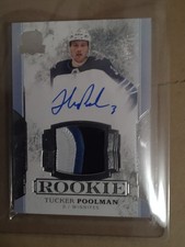 2018 UD THE CUP#131 TUCKER POOLMAN ROOKIE AUTO PATCH 186/249