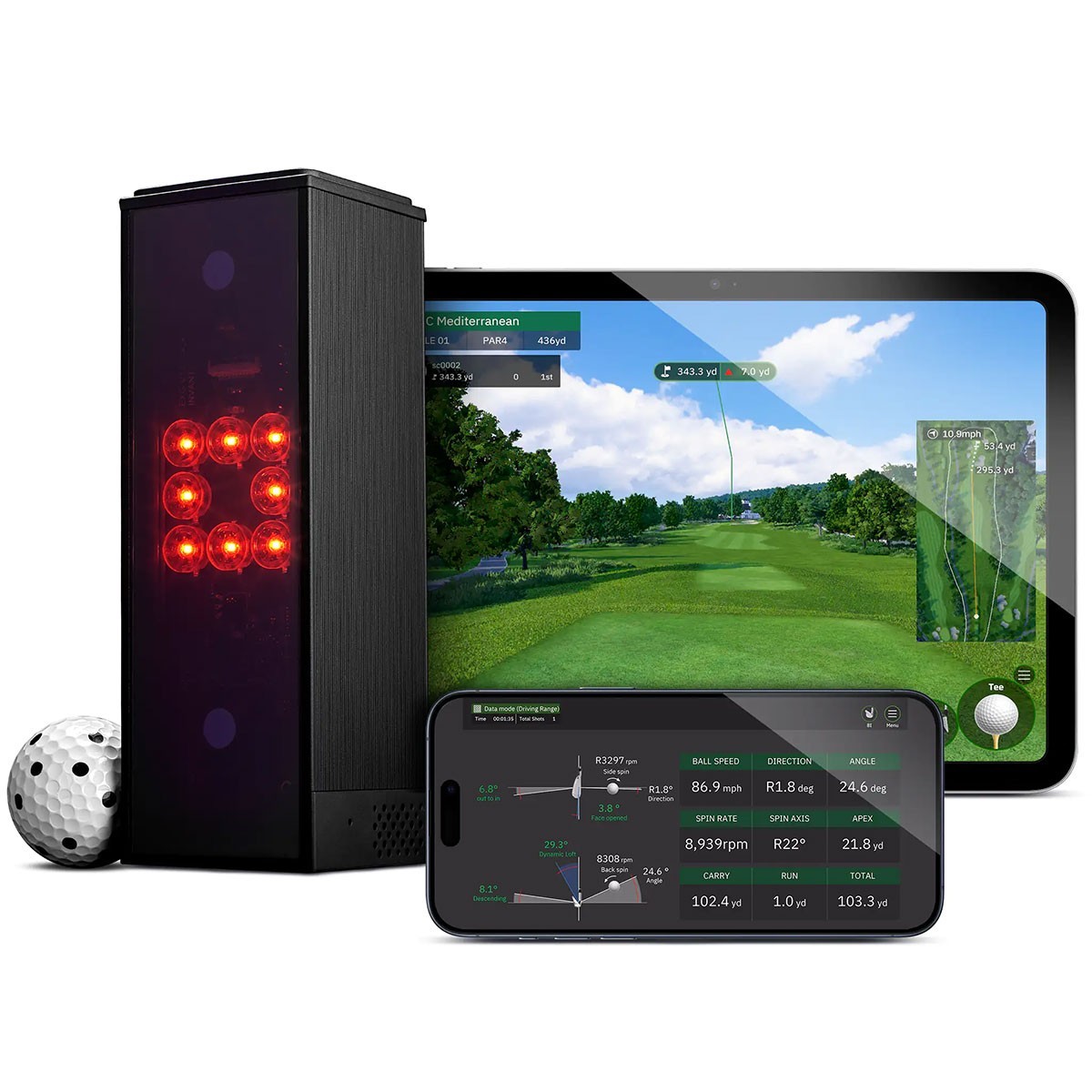 Indoor Launch Monitor & Simulator, Club & Ball Data - Pre-owned