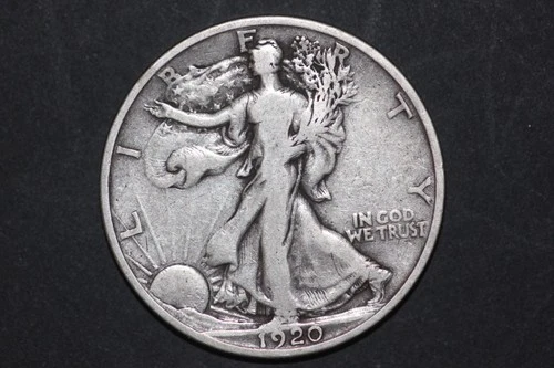 1920-D Denver Walking Liberty Silver Half 50c  FINE