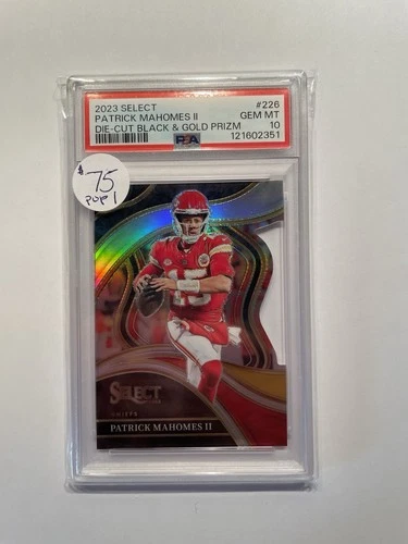 2023 Panini Select - Patrick Mahomes II #226 -Die Cut Black & Gold - PSA 10 GEM