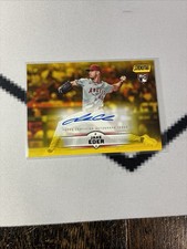 2025 Topps Stadium Club Jake Eder On Card Auto Yellow RC Angels SCBA-JE