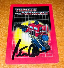 Peter Cullen 2002 Hasbro Optimus Prime Signed Playing Card COA Auto RIP RARE 2 on The Hot Collector
