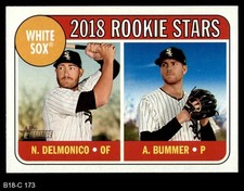 2018 Topps Heritage #173 Nicky Delmonico / Aaron Bummer White Sox RC 8 - NM/MT