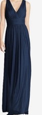 Alfred Sung | Shirred Wrap Bodice Twist Back Maxi Dress. Navy blue. NWT. Size 18