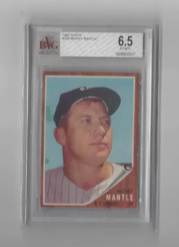 1962 Topps #200 Mickey Mantle Yankees - BVG 6.5
