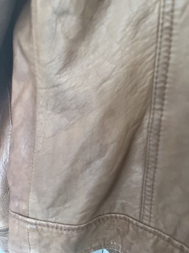 Massimo Dutti Nappa Bomber Brown Leather Jacket XL aviator biker blazer - Picture 8 of 23