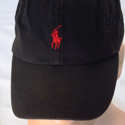 Ralph Lauren RR ブラックキャップ NEW POLO Ralph Lauren Men's Classic Sport Adjustable Hat/Cap-Black