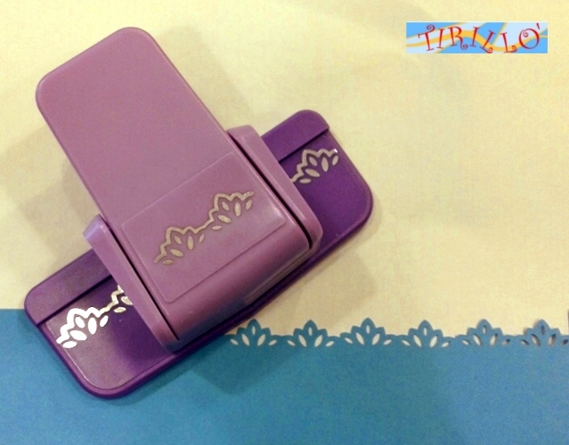 SCRAPBOOKING -  PERFORATORE PUNZONATORE PUNCHER - Bordo barocco 45x14 mm