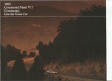 Original 1985 Lincoln  Continental, Town Car, and Mark  VII  Sales Brochure