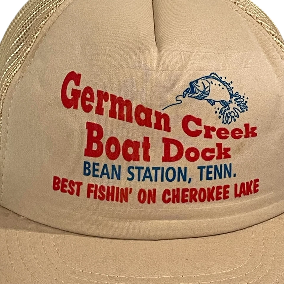 VTG Yupoong Hat Snapback Trucker Foam Mesh German Creek Boat Dock TN Fishing - Image 2 of 4