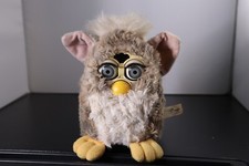 Vintage 1998 Church Mouse Furby 1st Gen Blotched Gray Brown Fur