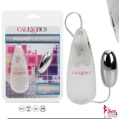 Pocket Exotics Vibrating Silver Bullet Vibe POWERFUL Sex Toys for Women -  Remote