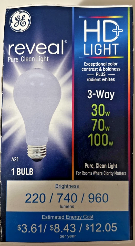 4 GE Soft White 3Way 30/70/100W - Image 2 of 4