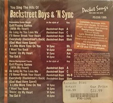 PS1395 BACKSTREET BOYS NSYNC POCKET SONGS KARAOKE CDG
