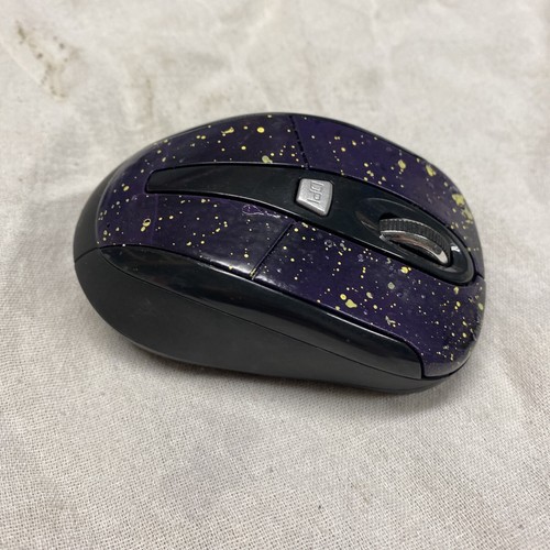 Custom Painted Gear Head Wireless Mouse- Purple/yellow - Picture 4 of 7