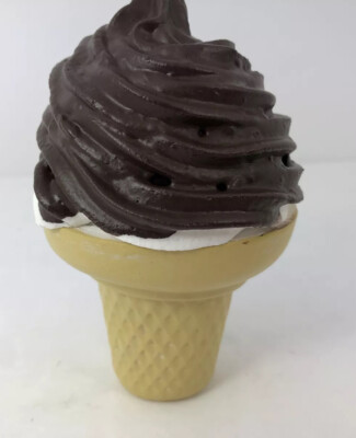 Faux Ice Cream Cone Vanilla Chocolate Dipped   Handmade Display-Tier Trays.