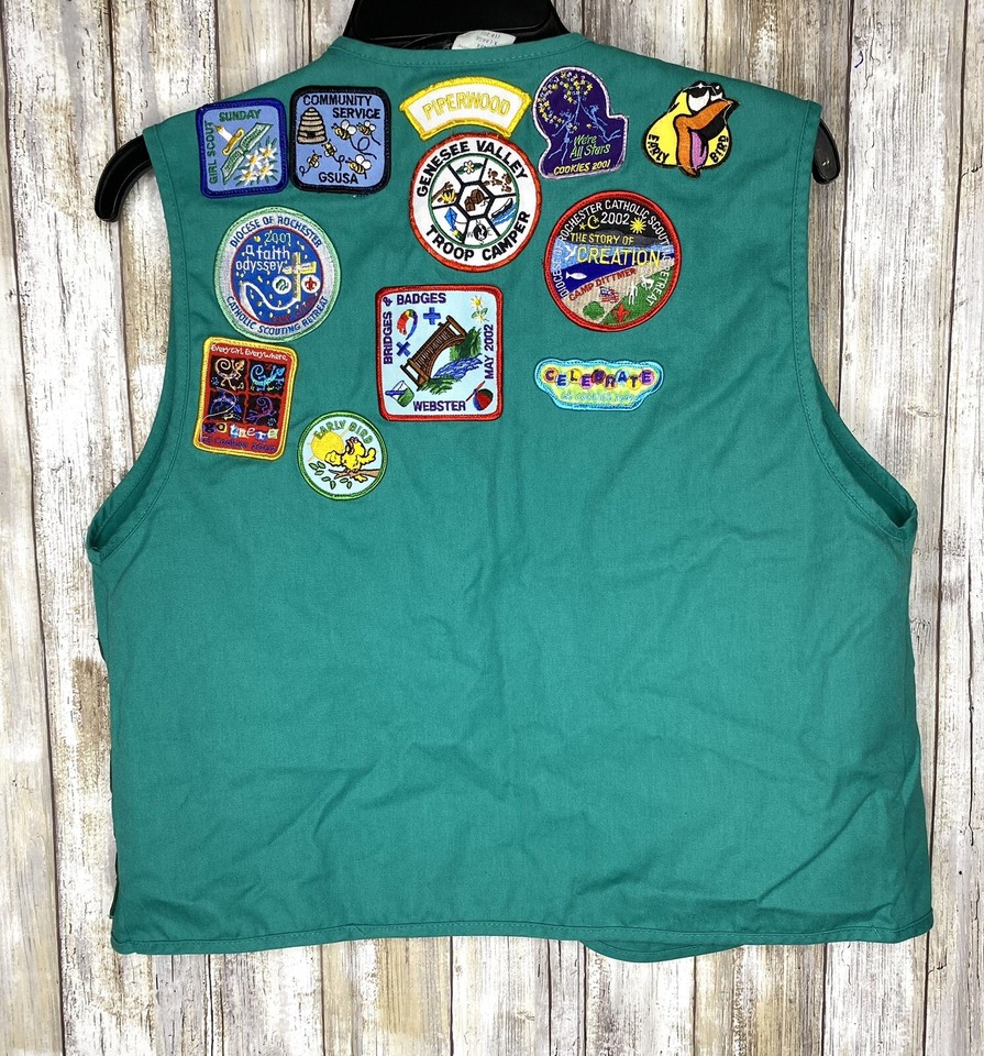 Vintage Girl Scout Size XLarge (1820) Vest With Badges eBay