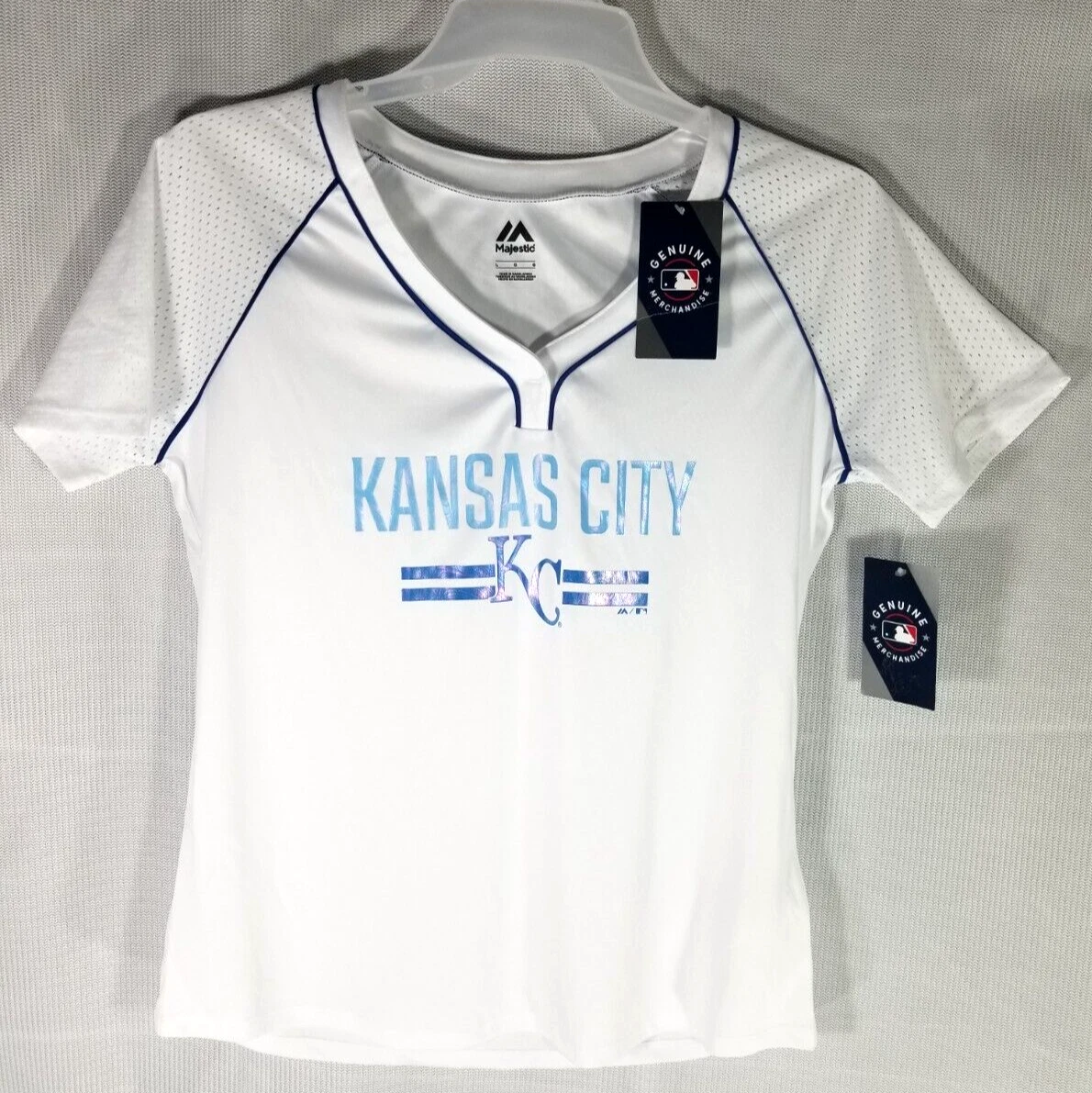 Women's Kansas City Royals White Home Majestic Jersey - S M L