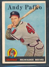 1958 Topps #223: ANDY PAFKO Milwaukee Braves ~ EX