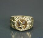Moissanite Men's Fashion Flying Eagle Ring 14K Yellow Gold Plated 3.50Ct Round