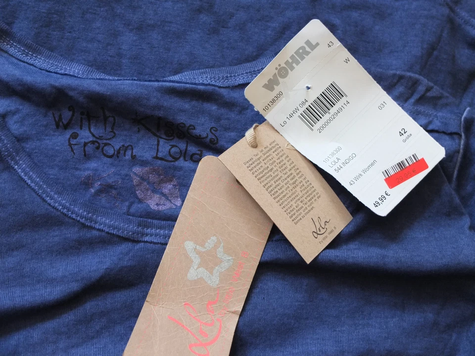*  Lola LA- Shirt Gr. 44 Pailletten Neu m. Etikett Long Langarm - Bild 4 von 4