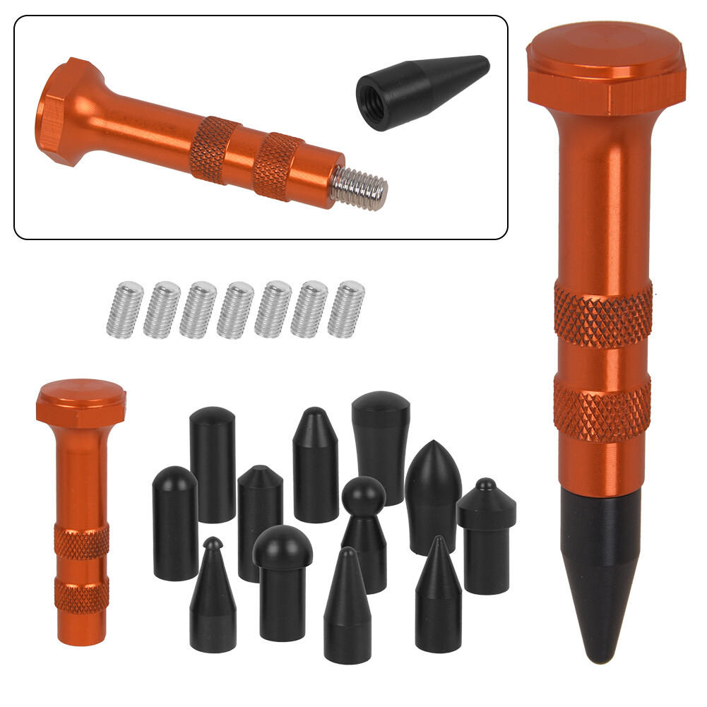 SOTRLO Paintless Dent Repair Kit - 5 Rods, 16 Awl Heads, Rubber Hammer, For Car Dents & Door Dings