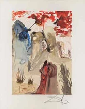 SALVADOR DALI Poster or Canvas Print "PURGATORY CANTO 28 (THE DIVINE COMEDY)"