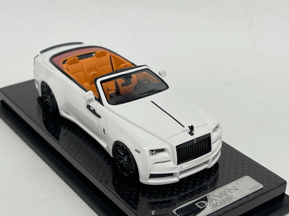 1/43 AB Models Rolls Royce Dawn Convertible Novitec White / Orange Lmd 20 pcs 4B - Image 4 of 4