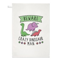 Beware VerrüCkte Dinosaurier Mann Geschirrtuch SpüLlappen Lustig T-Rex Dad Daddy