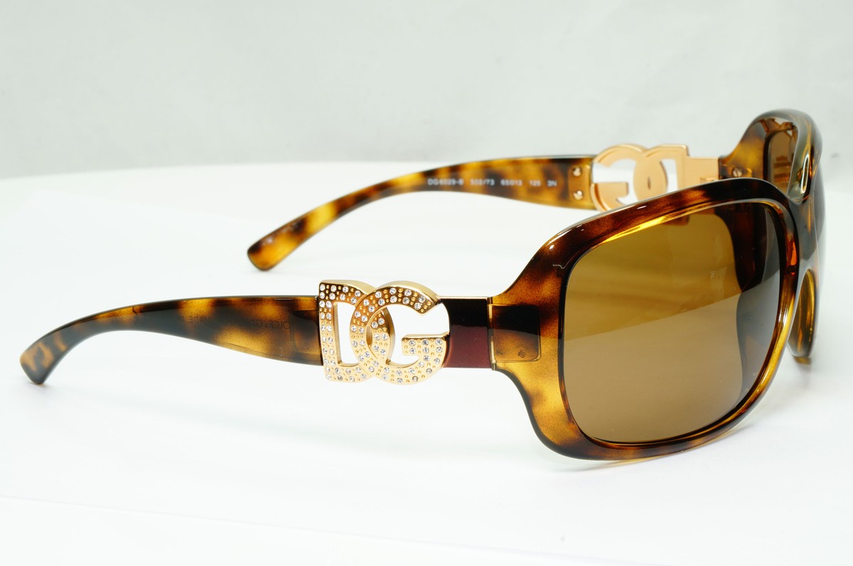 Dolce & Gabbana 2009 Sunglasses Brown Gold Diamante DG 6029-B 502