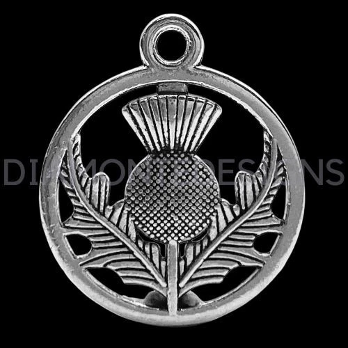 10 PCS Retro Silver Thistle Charm Flower Alloy Pendant Jewelry Crafting