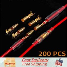 Insulated Bullet Terminals Female Male Crimp Wire Cable Connectors 4.0mm 200PCS