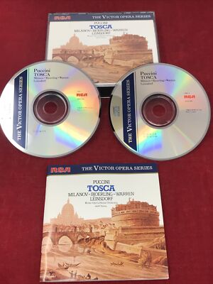 Puccini: Tosca Leinsdorf, Milanov, Björling, Warren Rome Opera House on 2 CD Set