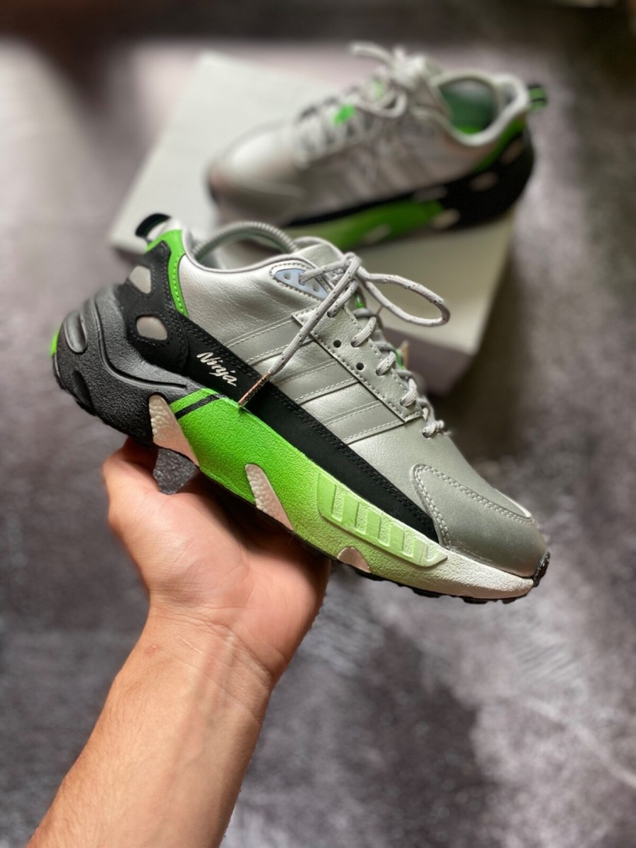 にゃーが Adidas ZX22 Kawasaki Ninja/Boost/Size US 10.5 Silver/Green