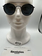 New Vintage Revolution Eyewear With SunShade RE046 Matte Black 46 23 145