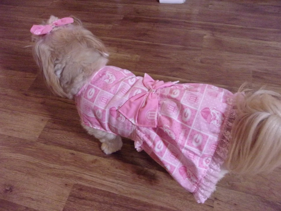  dog dress,Georgia Bulldogs,pink,Large for small breeds*(read details for size) - Image 4 of 4